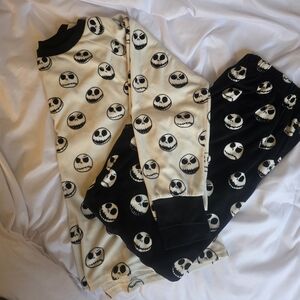 Nightmare Before Christmas Jack Skellington Womens Pajama Set Size Large